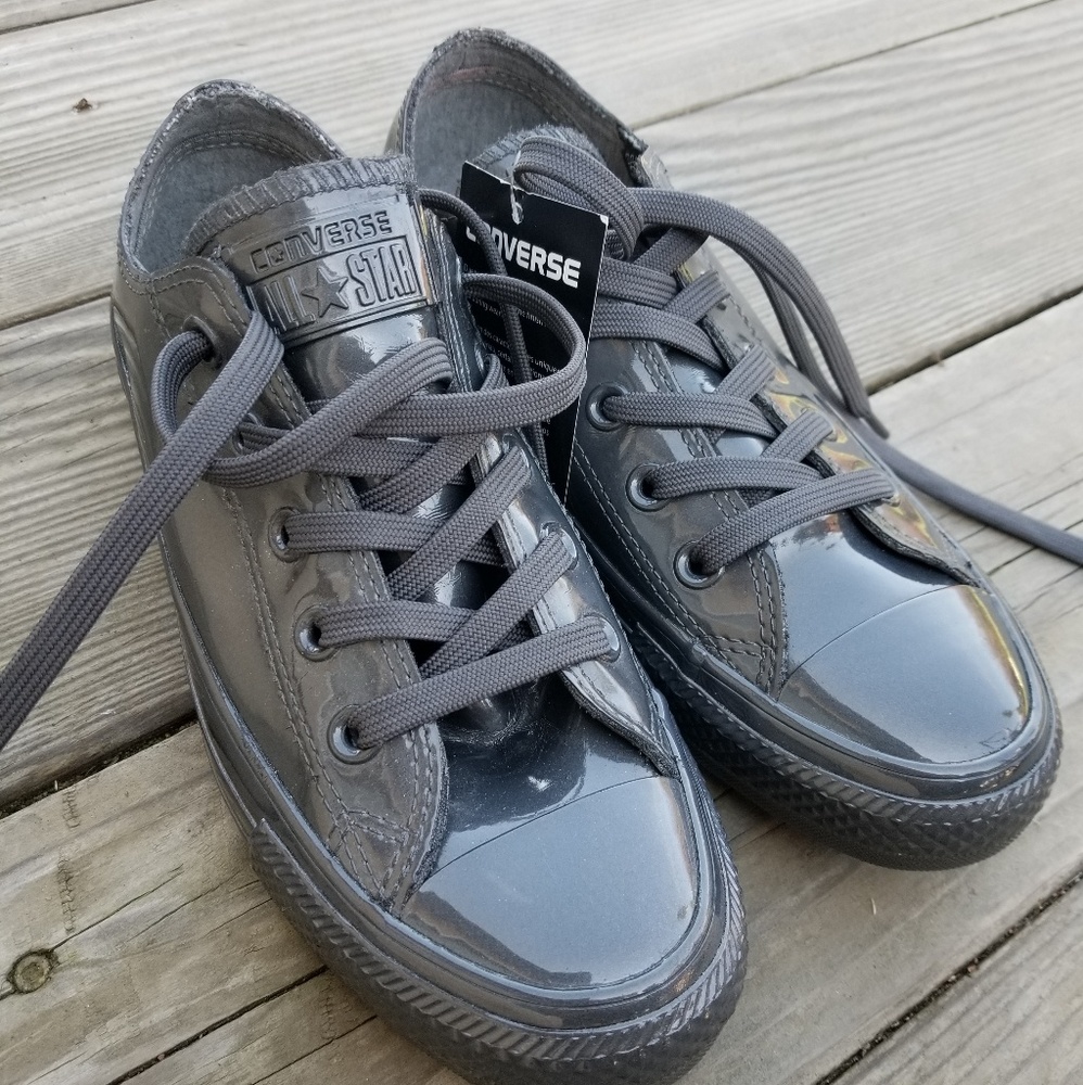 Gray Metallic New Converse Women's size 6
